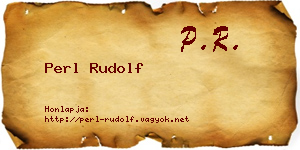 Perl Rudolf névjegykártya
