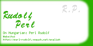 rudolf perl business card